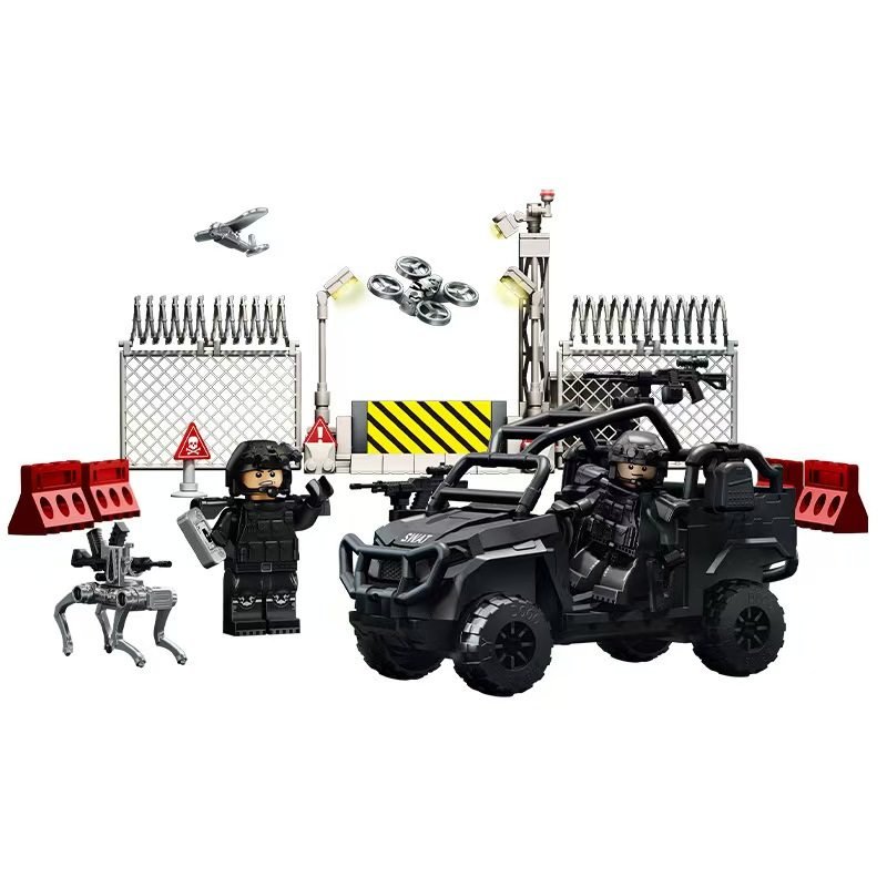 S.W.A.T. Robot Dog UAV Minifigures Lego Compatible City Police Sets