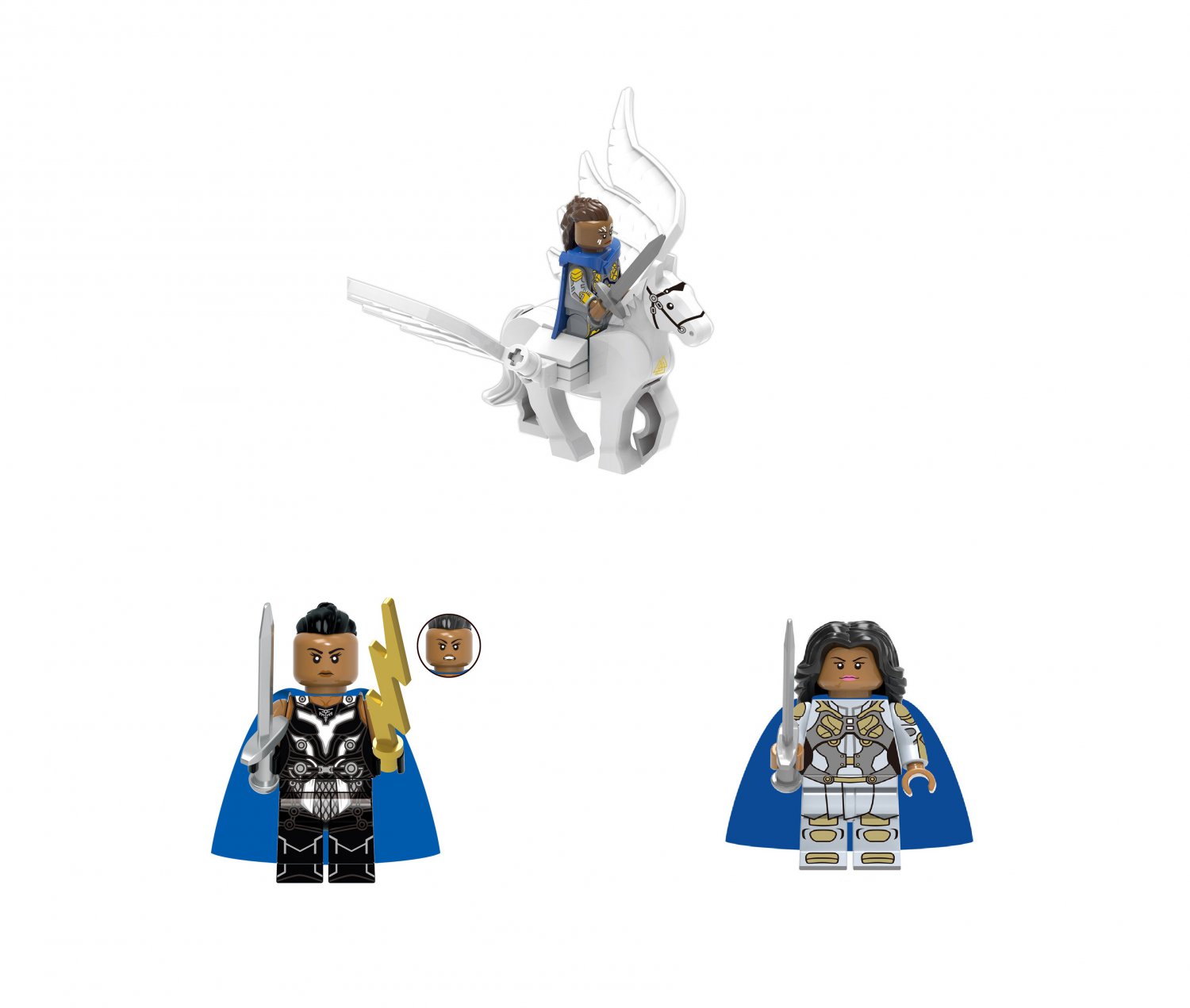3pcs Valkyrie Minifigures Lego Compatible The Avengers doomsday Sets