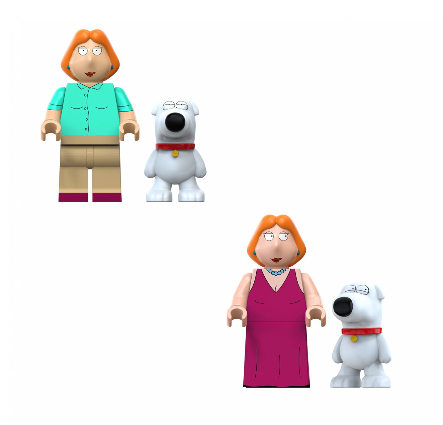 2pcs Lois&Acirc;&middot;Griffin Minifigures Lego Compatible The Family Guy Sets