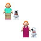 2pcs Lois·Griffin Minifigures Lego Compatible The Family Guy Sets