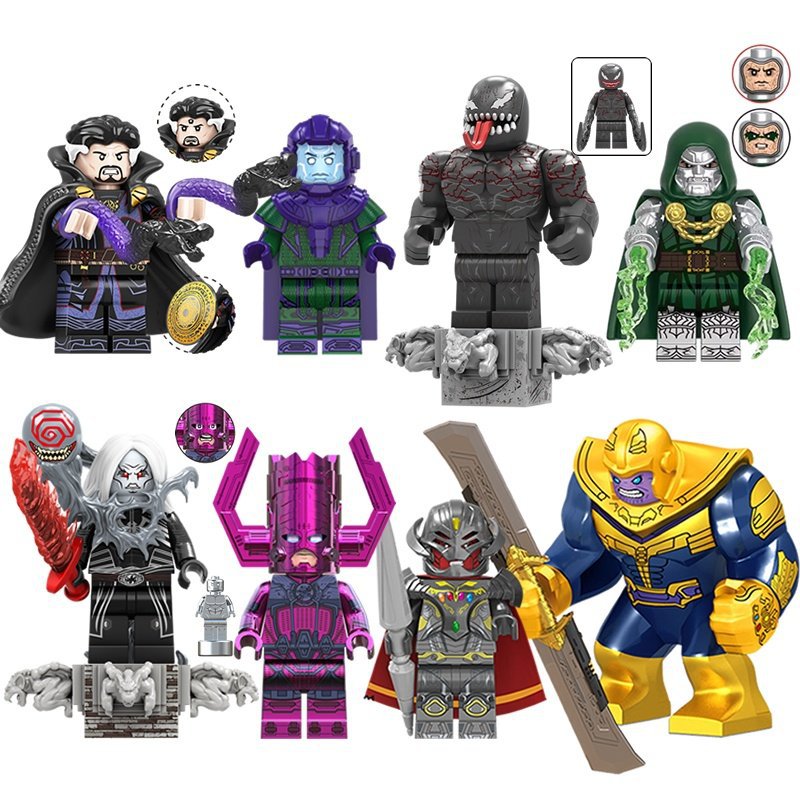 Galactus Knull Doctor Doom Ultron Thanos Minifigures Lego Compatible New The Avengers Set