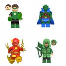 Martian Manhunter Green Arrow Green Lantern The Flash Minifigures Lego Compatible Justice League Set