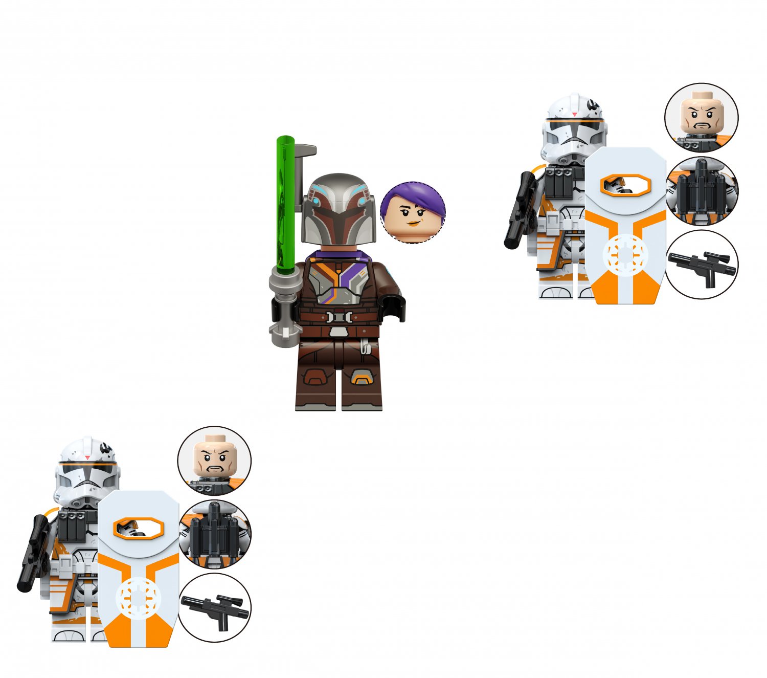 Sabine Wren vs 212 Clone Trooper Minifigures Lego Compatible Clone Trooper Sets