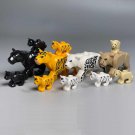 Panther Snow leopard Tiger Lion baby Minifigures Lego Compatible Animal Sets