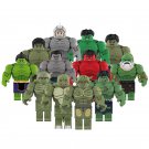12pcs Big Minifigures A2 Hulk A-Bomb Weapon H Abomination Lego Compatible Super Heroes Sets