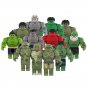 12pcs Big Minifigures A2 Hulk A-Bomb Weapon H Abomination Lego Compatible Super Heroes Sets