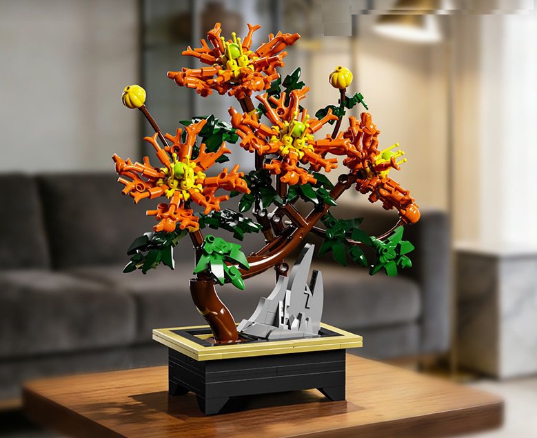 Dragon Claw Chrysanthemum pot Building Blocks Toy Lego Compatible Minifigures