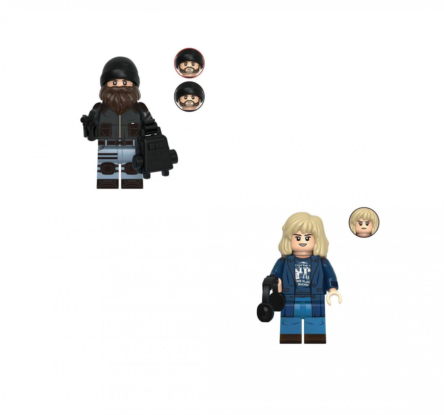 Robin and Hopper Minifigures Lego Compatible Stranger Things Season 4 Set