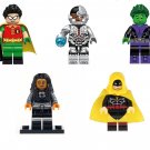 Robin Beast Boy Raven Starfire Minifigures Lego Compatible DC Super Heroes Minifigure
