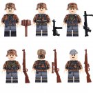 German army Lieutenant Sergeant MG Gunner Sniper Minifigures Lego Compatible WW2 Soldier Set