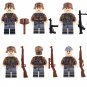 German army Lieutenant Sergeant MG Gunner Sniper Minifigures Lego Compatible WW2 Soldier Set