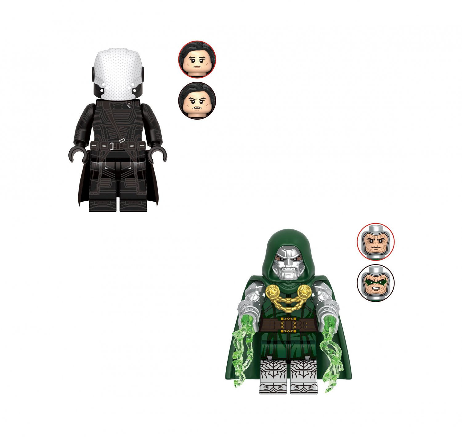 Ghost and Doctor Doom Minifigures Lego Compatible The Avengers&acirc;�� Sets