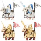 4pcs Stormwind Alliance Knight Minifigures Lego Compatible World of Warcraft Sets