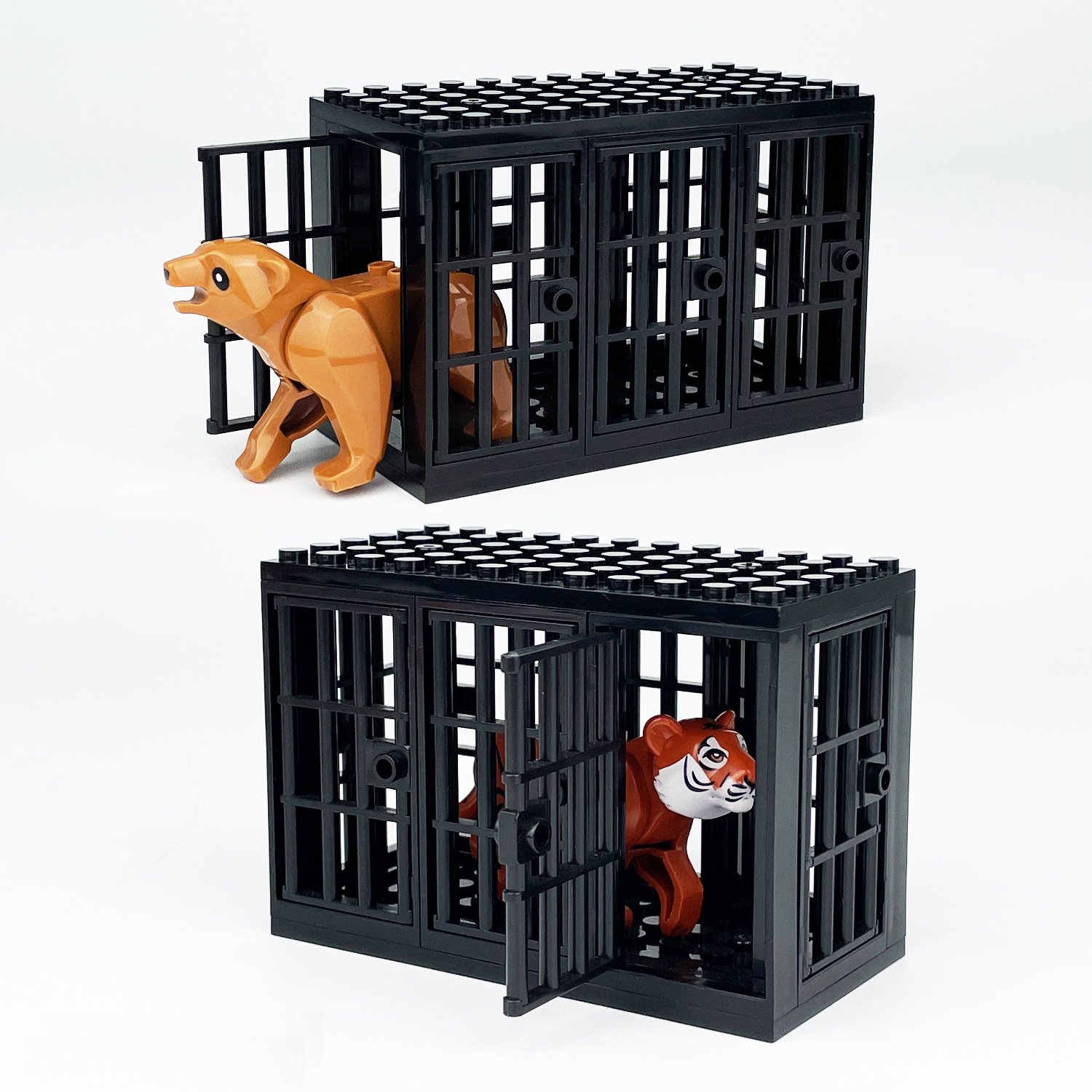 Beast cage Bengal tiger Bear Minifigures Lego Compatible Animal Sets