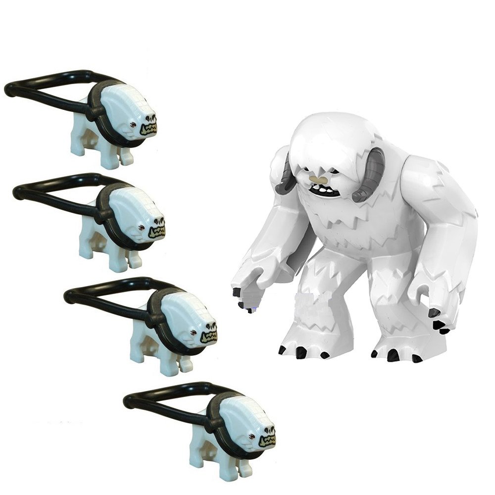 5pcs Wampa Ice Creature Minifigures Lego Compatible Star Wars Sets