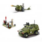 Armored Infantry Vehicle and Howitzer Commando Minifigures Lego Compatible Military War Set