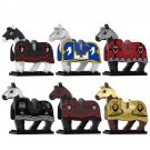 Wolf Horse Barding Paladin Horse Barding Minifigures Lego Compatible Medieval warhorse Set