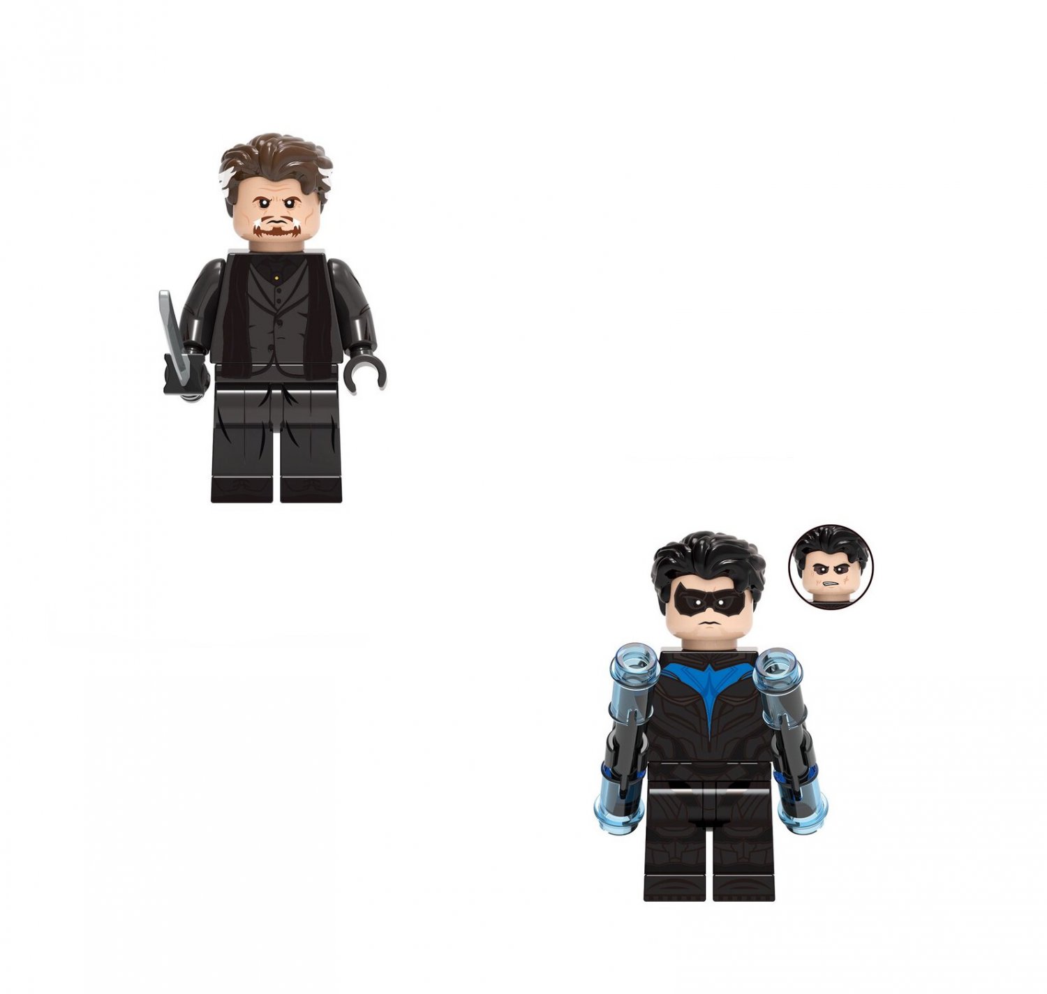 Ra's al Ghul and Nightwing Minifigures Lego Compatible DC Super Heroes Set