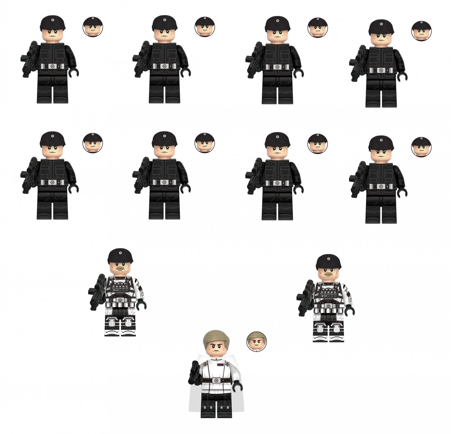 11pcs Imperial Security Trooper Orson Krennic Minifigures Lego Compatible Star Wars Set