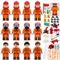 International Rescue and Firefighting Team Minifigures Lego Compatible Rescue Set