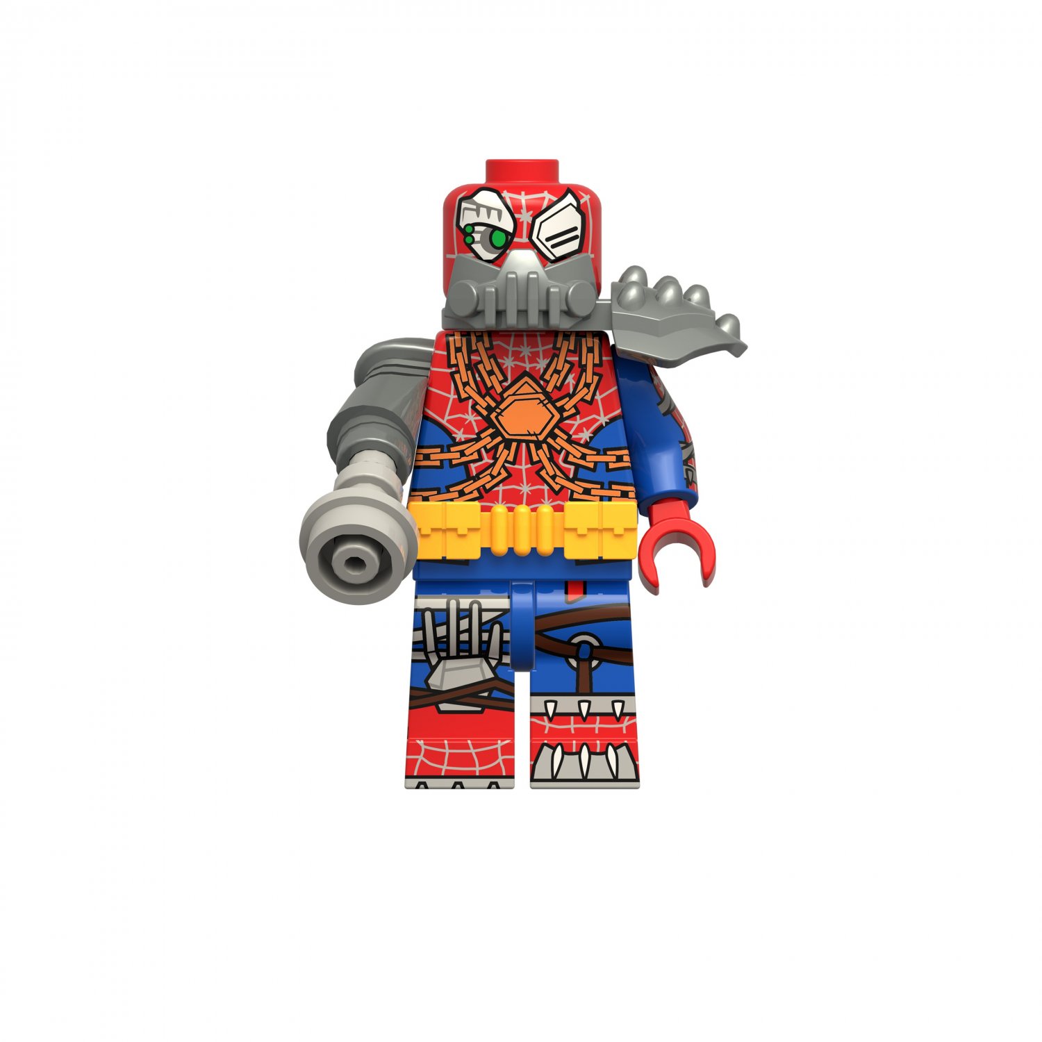 Spider-Cyborg Minifigures Lego Compatible Spider-Man Across the Spider-Verse Minifigure