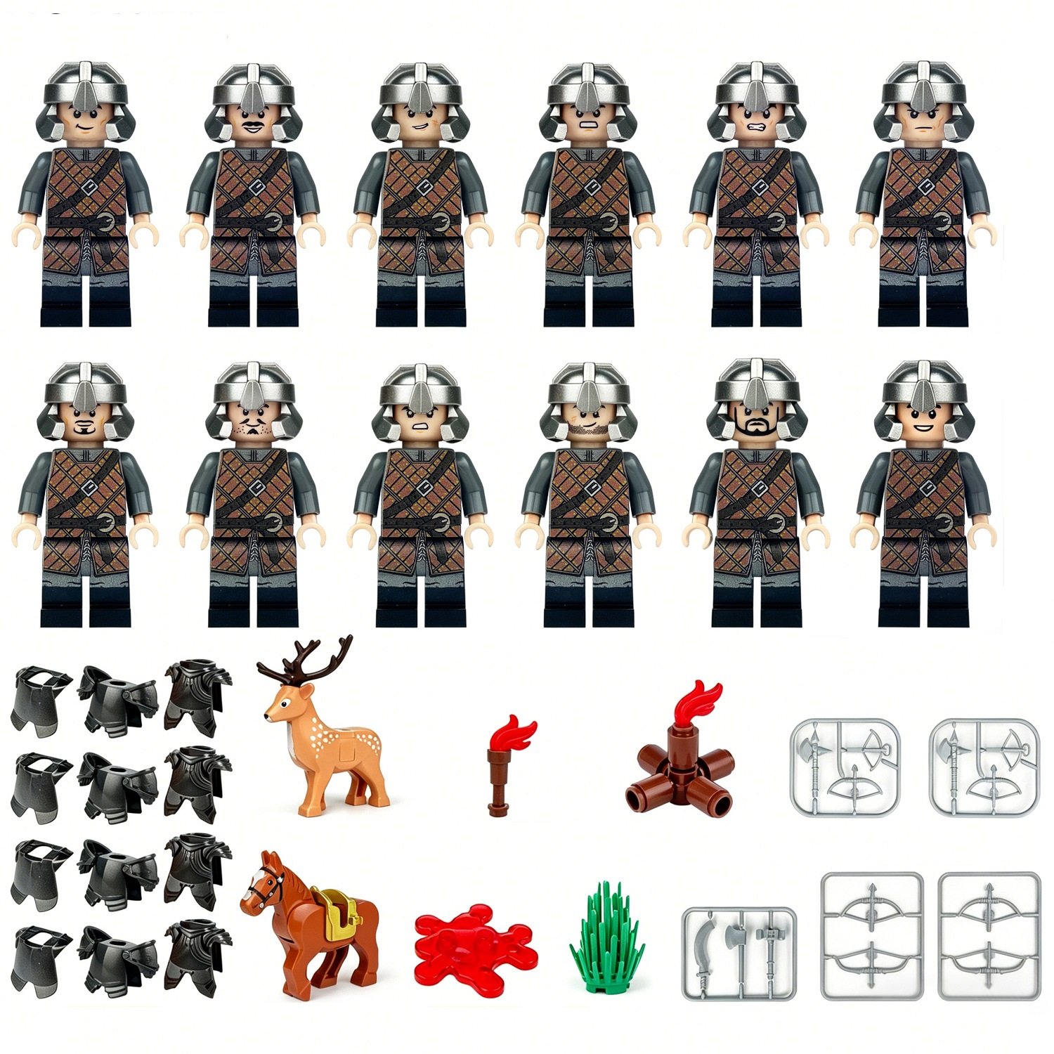 12pcs Werewolf Legion Special Attack Team Minifigures Lego Compatible Military Sets