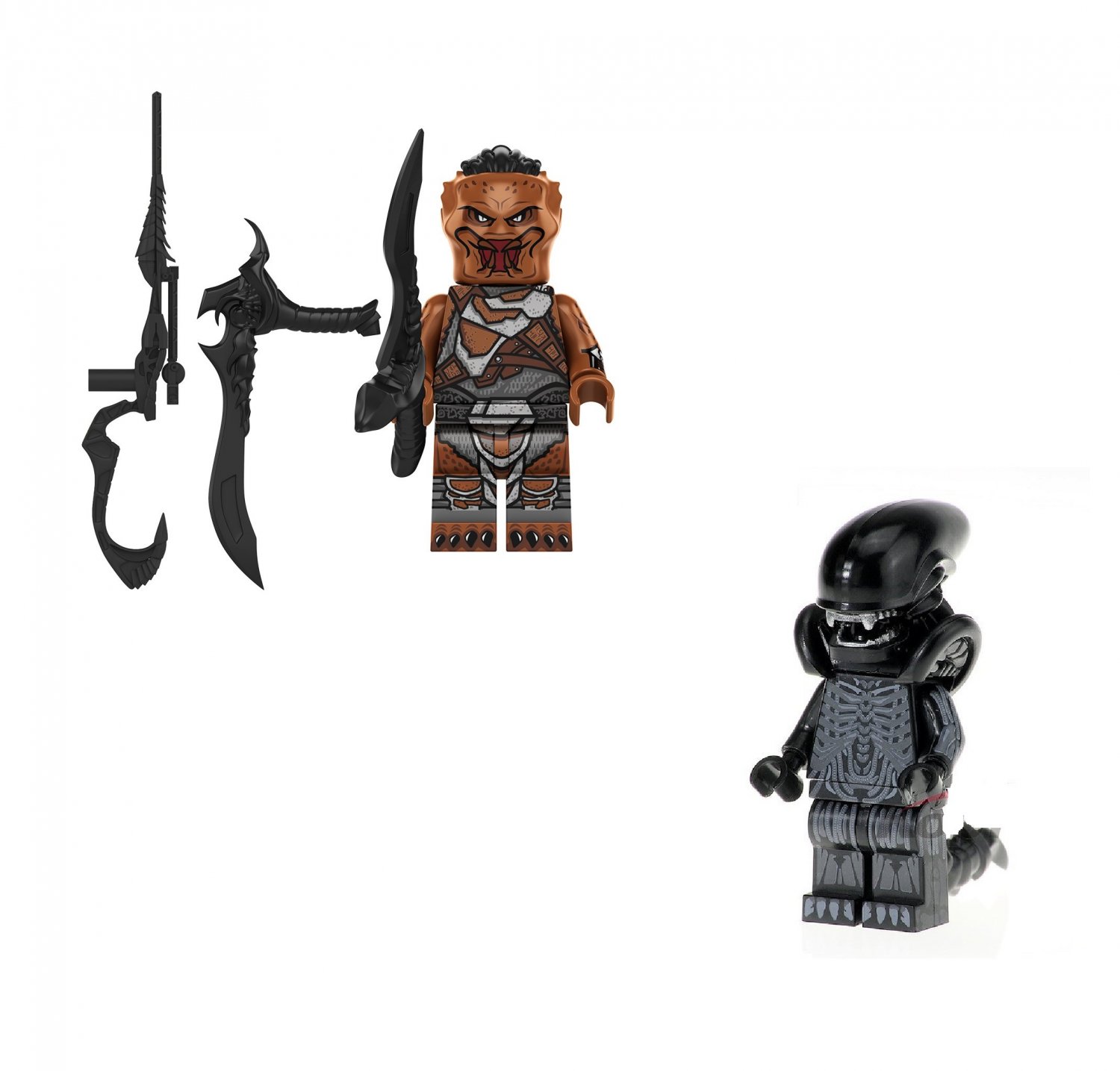 Dek vs Alien Minifigures Lego Compatible Aliens vs Predator Sets