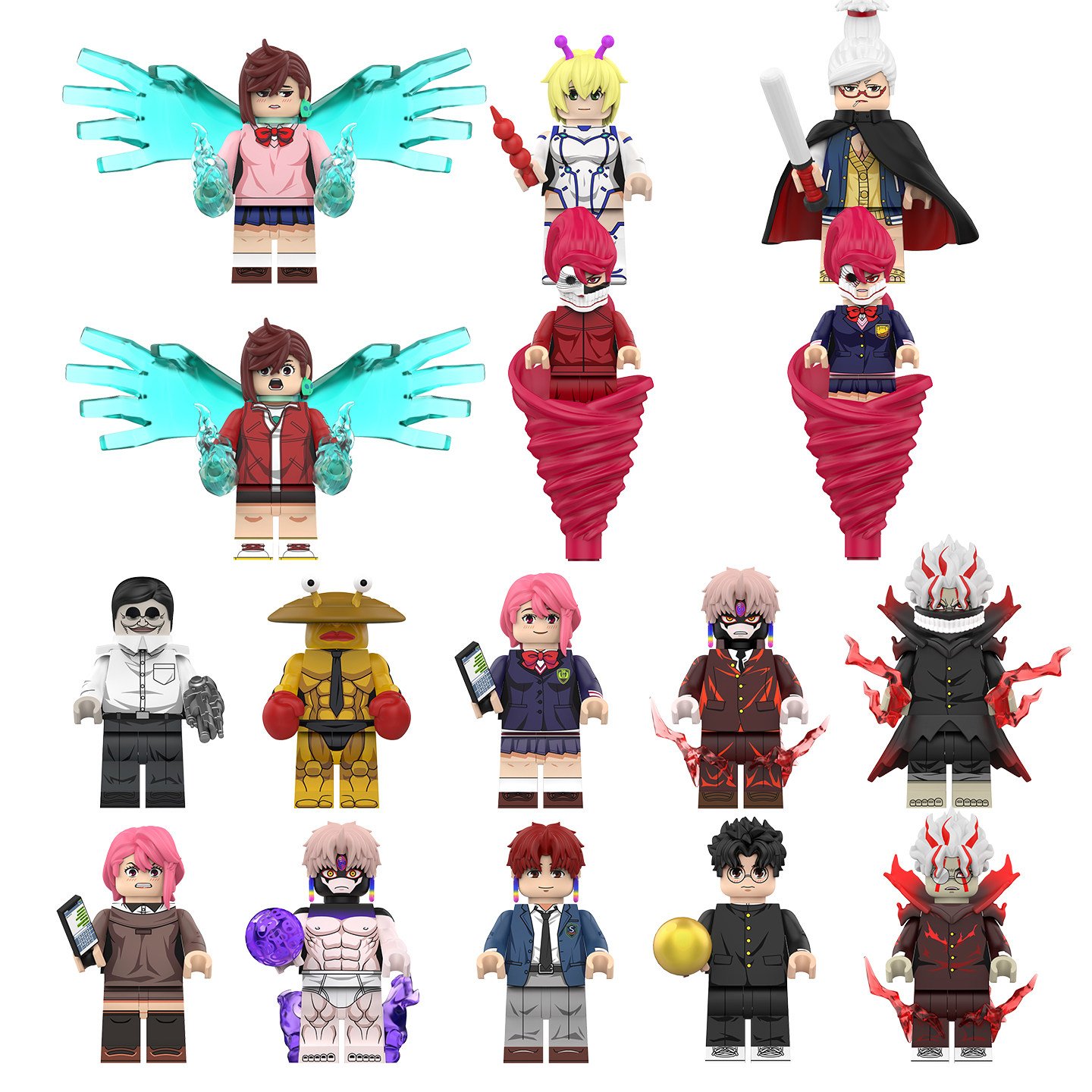 16pcs DAN DA DAN Comic Minifigures Lego Compatible Comic Set