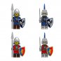 Black Falcon Knight and Lion Knight Soldier Minifigures Lego Compatible Medieval Knight Sets