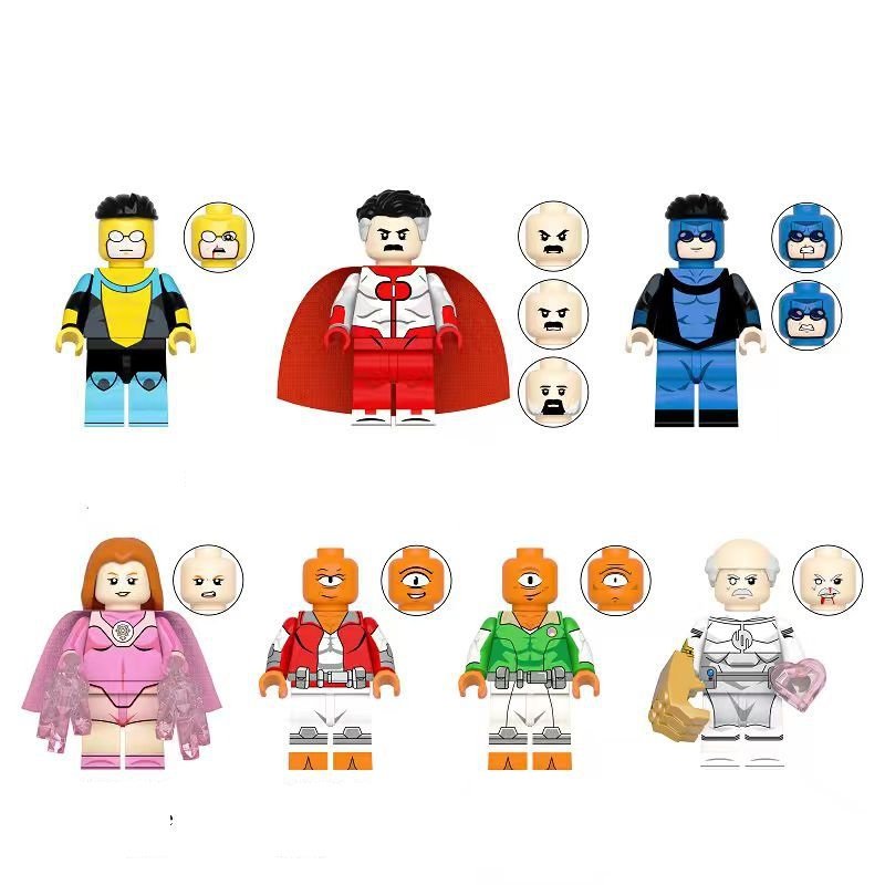 Atom Eve Allen the Alien Omni-Man Conquest Minifigures Lego Compatible Invincible TV Set