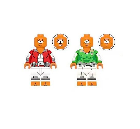 2pcs Allen the Alien Minifigures Lego Compatible Invincible TV Set