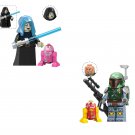 Boba Fett and Barriss Offee Minifigures Lego Compatible Star Wars 25th Anniversary Collection‌