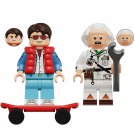 Dr. Emmett Brown and Marty McFly Minifigures Lego Compatible Back To The Future Movie Sets
