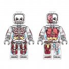 2pcs Transparent Skeleton Human Minifigures Lego Compatible Toy