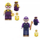 Wario and Waluigi Minifigures Lego Compatible The Super Mario Set