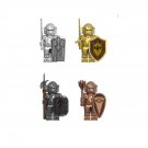 4pcs Heavy Gothic Knights Minifigures Lego Compatible Medieval Knight Set
