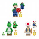 Luigi Yoshi Toad Minifigures Lego Compatible The Super Mario Set
