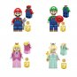 Mario Luigi Princess Peach Princess Rosalina Minifigures Lego Compatible Super Mario Bros Set