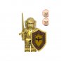 Golden Armor Gothic Knights Minifigures Lego Compatible Medieval Knight Minifigure