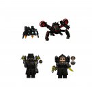 Spider Monitors Gangster Toilet Commander Hugo Minifigures Lego Compatible Skibidi Toilet Set
