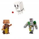 Iron Golem Piglin Ghast Minifigures Lego Compatible Minecraft Set