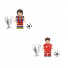 Messi and Lewandowski Minifigures Lego Compatible World Cup Football Set