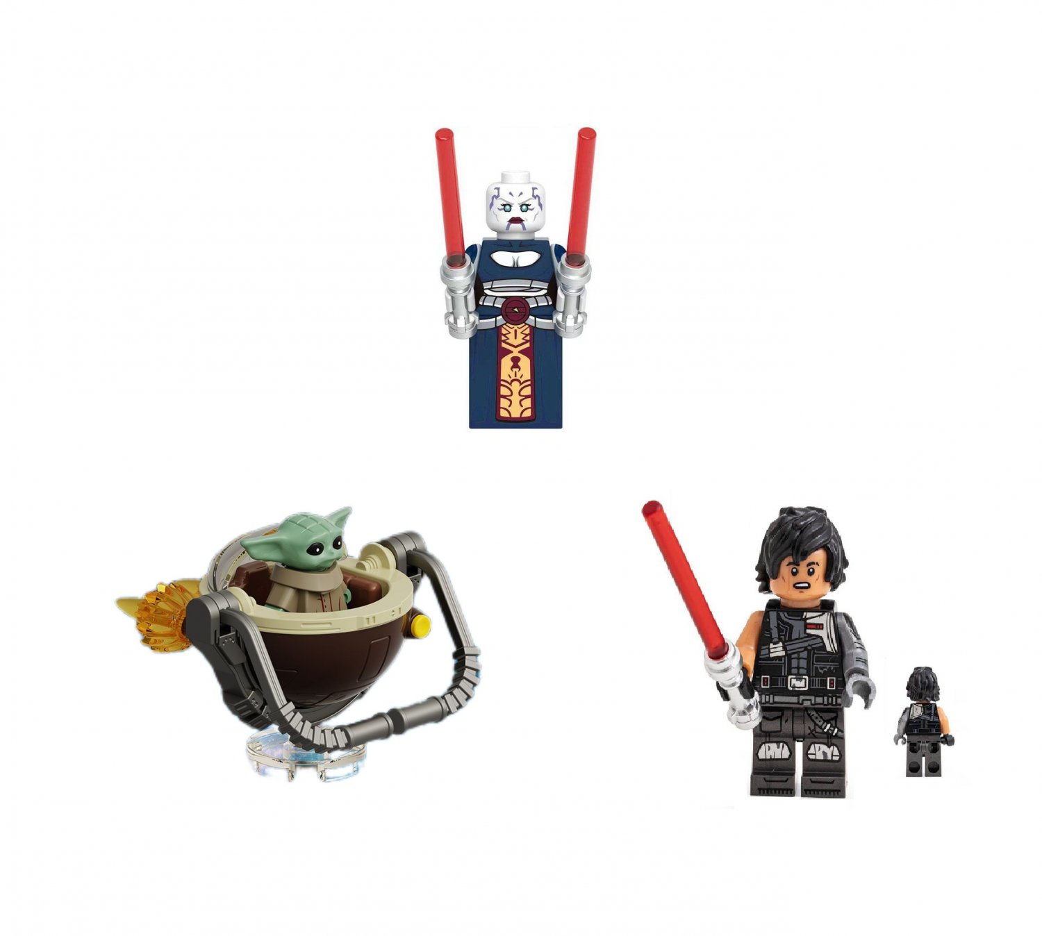 Darth Devastator Asajj Ventress Baby Yoda Minifigures Lego Compatible Star Wars Sets