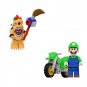 Bowser Jr. and Luigi motorcycle Minifigures Lego Compatible The Super Mario Galaxy Movie Set