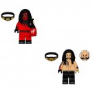 Kane and Roman Reigns Minifigures Lego Compatible Professional Wrestler Set