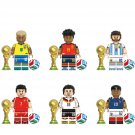 Neymar Yamal Messi Ronaldo Sane Minifigures Lego Compatible World Football Cup Set