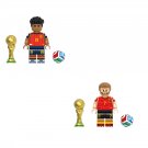 Lamine Yamal vs De Bruyne Minifigures Lego Compatible World Football Cup Set ﻿