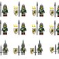 Green Dragon Soldier and Green Drago Knight Minifigures Lego Compatible Medieval Knight Set
