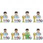 De Paul Alvarez Messi Lautaro Enzo Minifigures Lego Compatible Argentina national football team Set