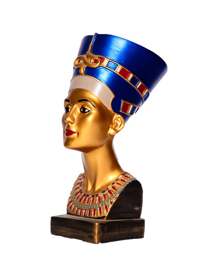 Beautiful Egyptian Nefertiti Figurine Bust Statue